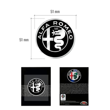 Alfa Romeo Adesivo 3D Logo 51 mm per Interni Alfa Giulia e Stelvio